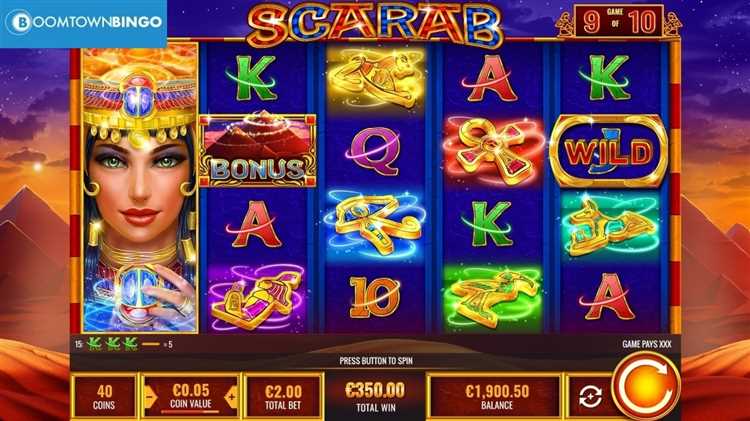 Scarab Treasure Slot - Jugar en línea - Revisión de la máquina tragamonedas de casino
