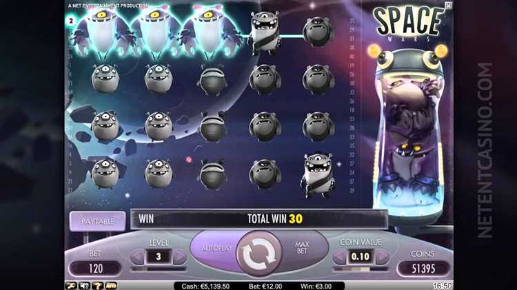 Space Wars - Jugar en línea - Revisión de máquinas tragamonedas de casino