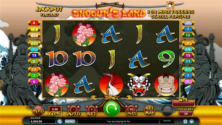 Tragamonedas Shogun's Land - Jugar en línea - Revisión de máquinas tragamonedas de casino